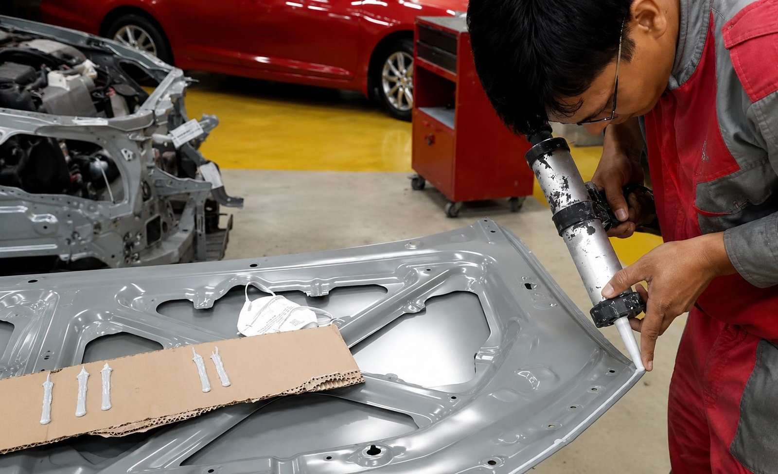 Authorized 4S dealership automotive body sealant repair application