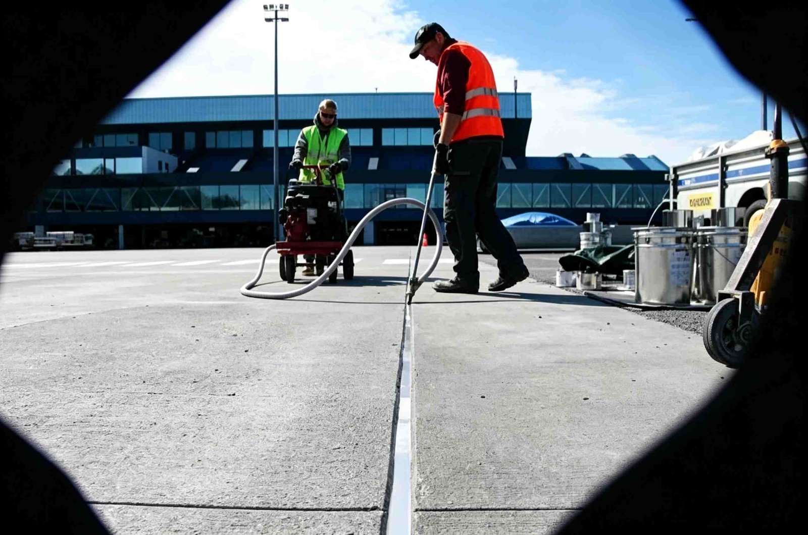 Heavy-duty sealing of highway pavement joints with pourable self-leveling sealant